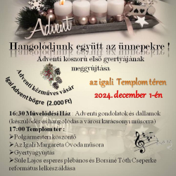 Első adventi gyertyagyújtás