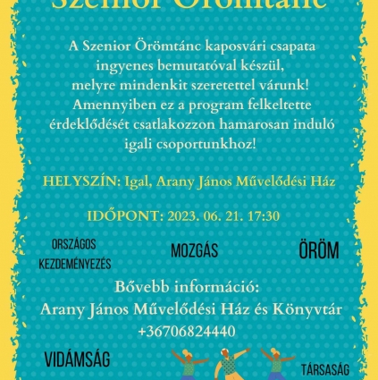 Meghívó - Szenior Örömtánc bemutatóra