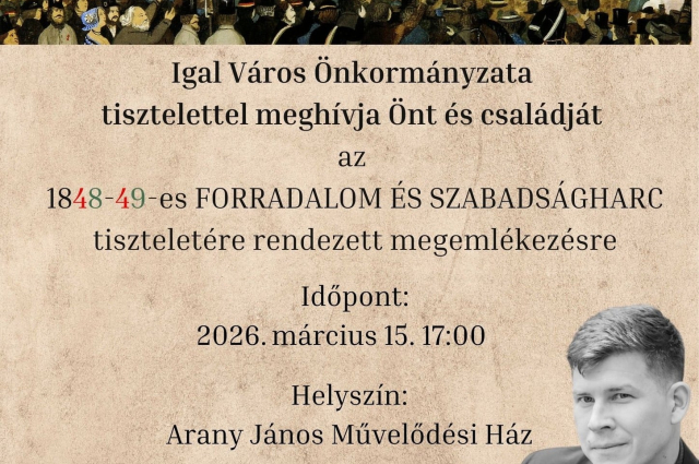 Március 15-i megemlékezés Igalban