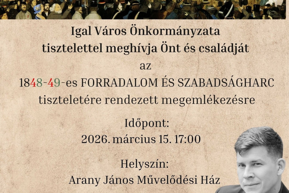 Március 15-i megemlékezés Igalban