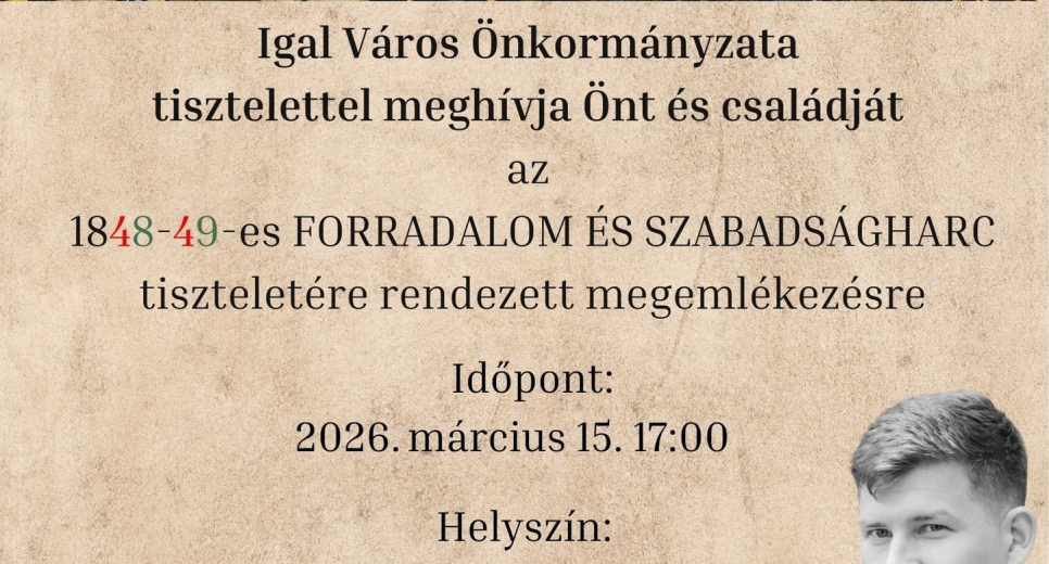 Március 15-i megemlékezés Igalban