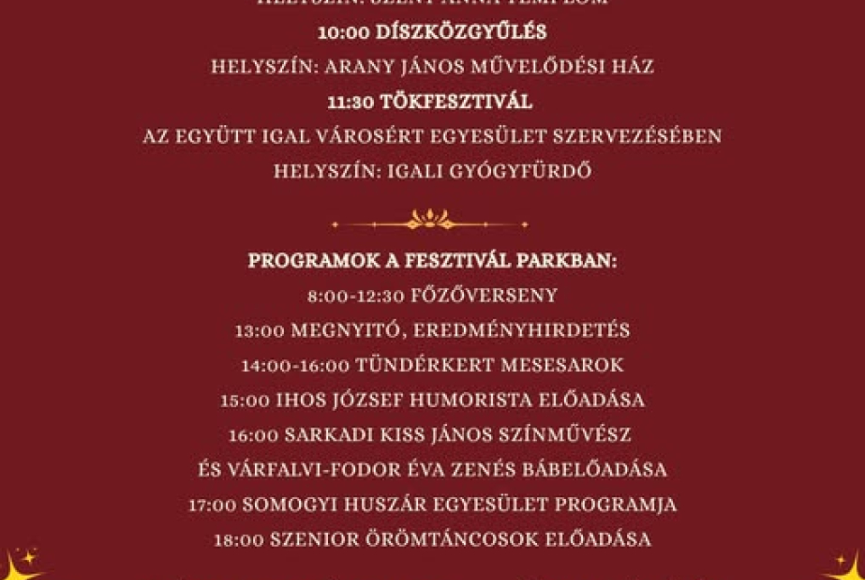 IGAL VÁROS NAPJA – 2025. JÚLIUS 26.