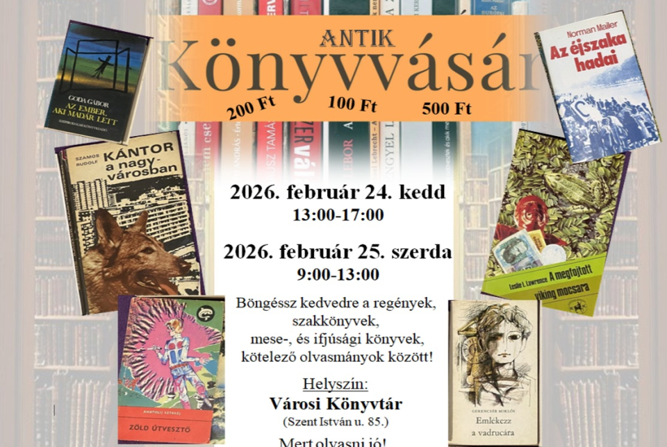 Könyvvásár feburár 24-25-én